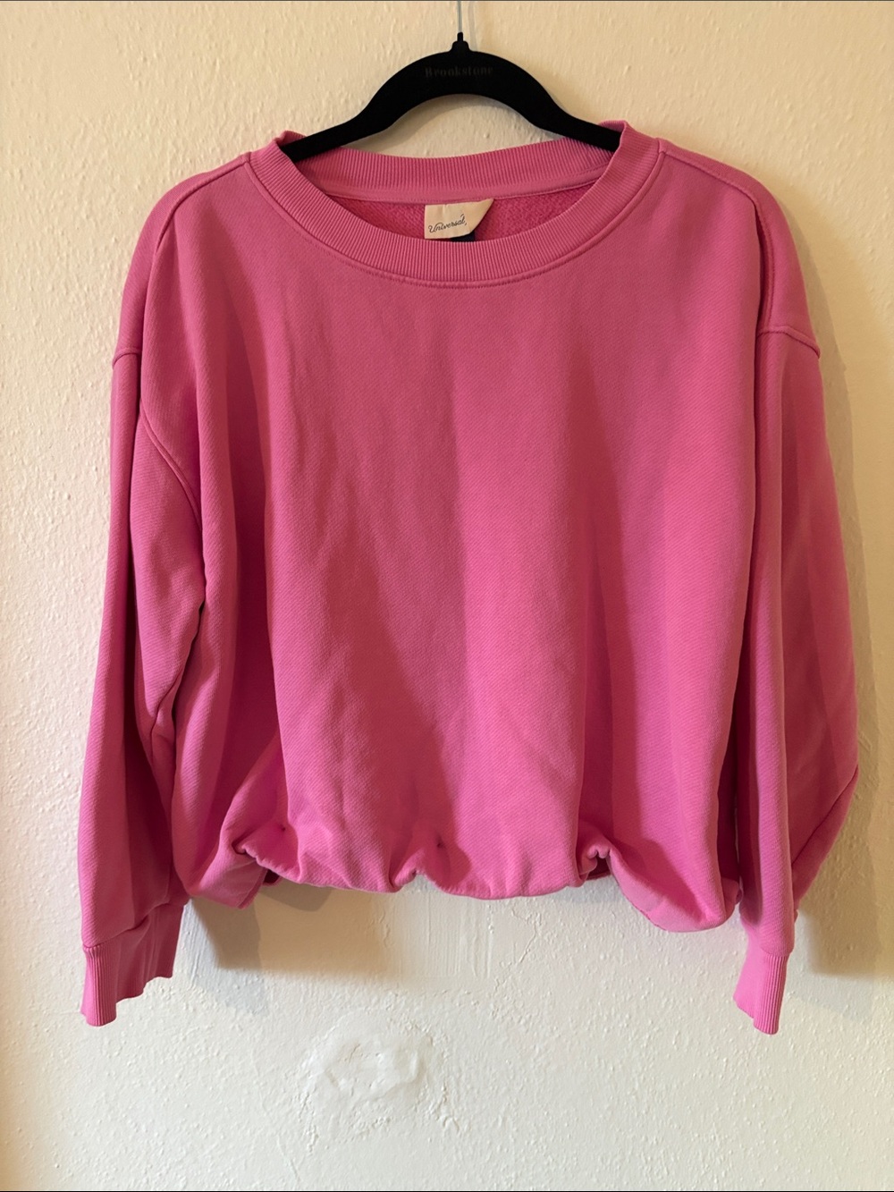 Universal Thread Pink Cropped Pullover Sweatshirt